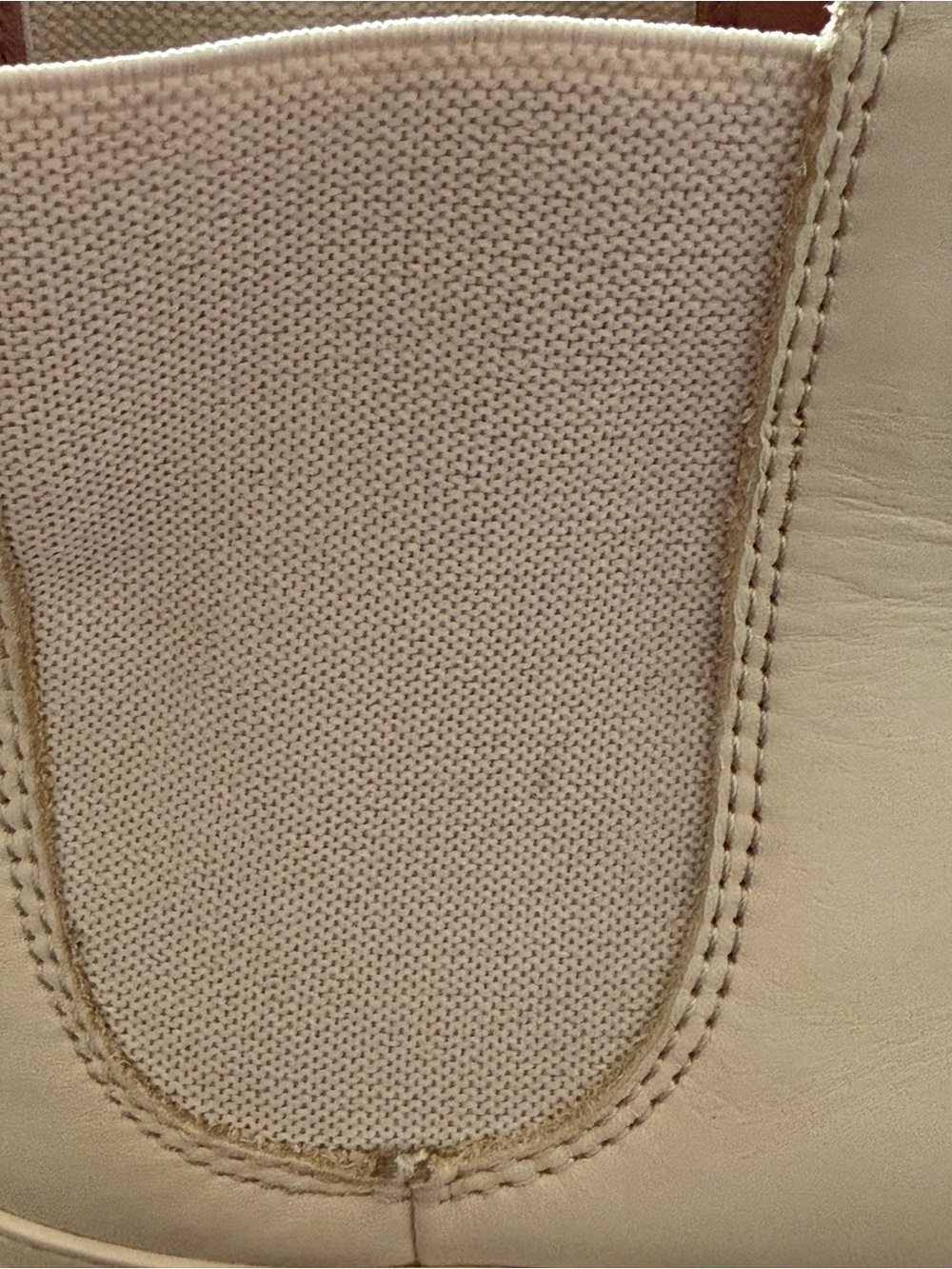 OluKai Hehi Chelsea Booties in Cream with Pink Pull Tabs - Picture 8 of 9